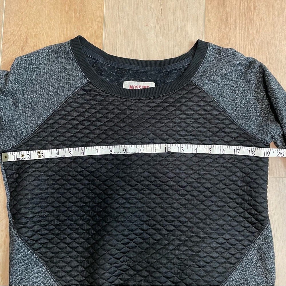 💗 MOSSIMO SUPPLY Co. Charcoal Quilted Crewneck Sweatshirt - Picture 9 of 10